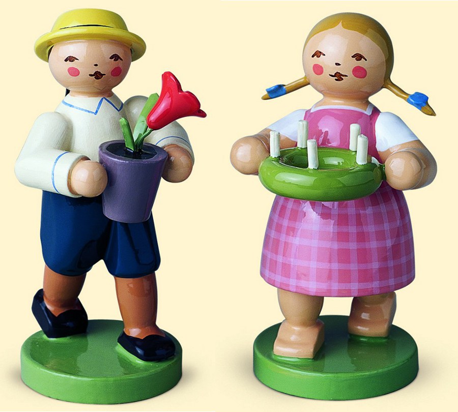 Wendt /& Kühn Blumenkind Mädchen am Osternest 5240//8 Neu 2017